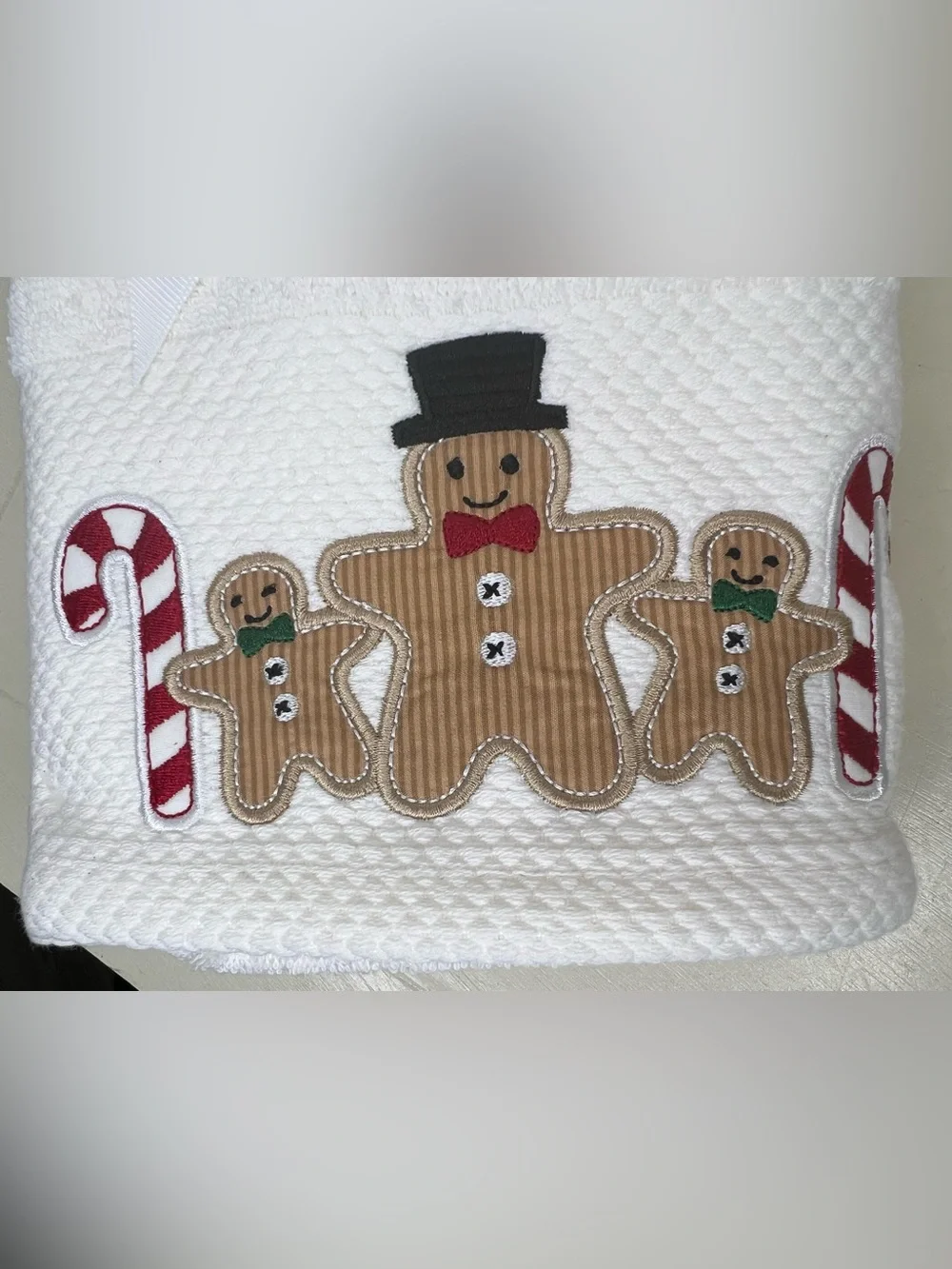 Brand New-Balsam & Fir Gingerbread Family Hand Towels - Set of 2